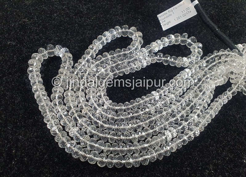 Petalite Big Faceted Roundelle Shape Beads