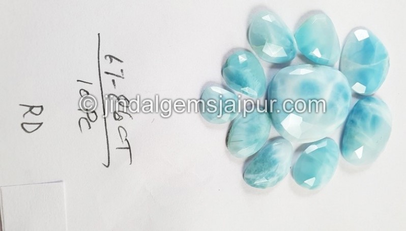 Larimar Rose Cut Slices -- DELAR19