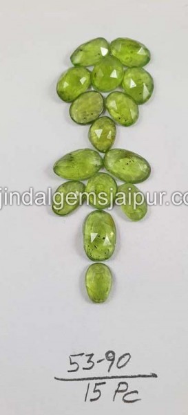 Peridot Rose Cut Slices -- DEPERA1