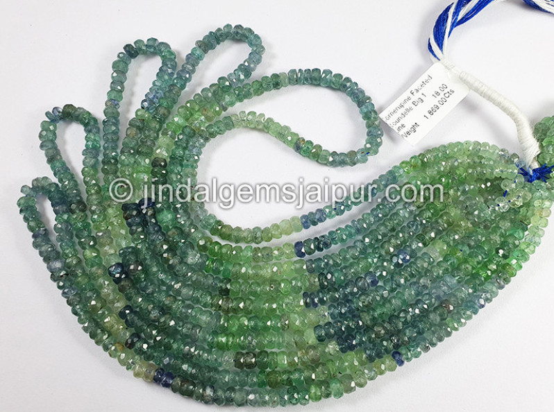Kornerupine Faceted Roundelle Shape Big Beads