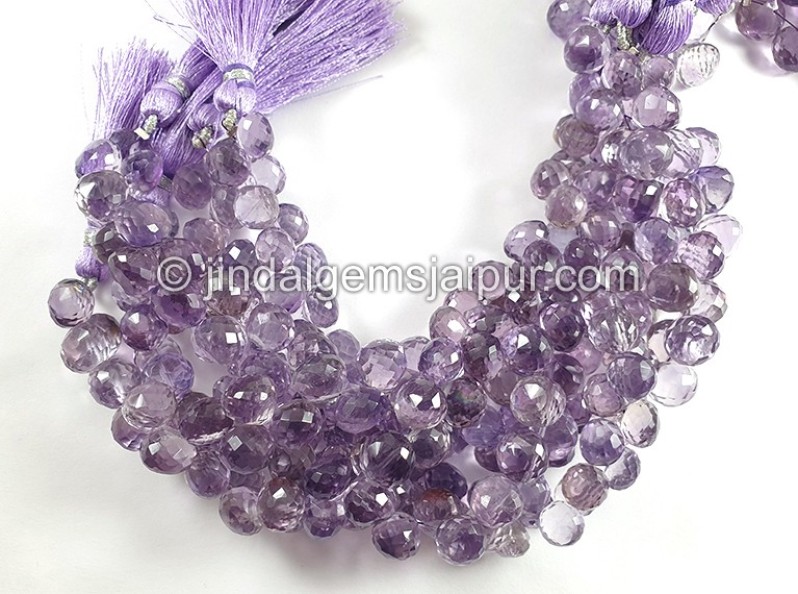 Pink Amethyst Faceted Onion Shape Beads