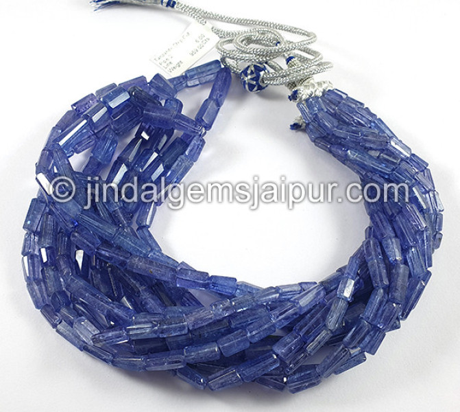 Tanzanite Step Cut Pipe Shape Beads
