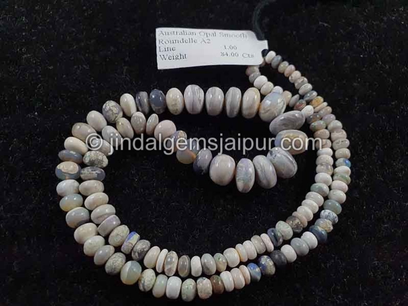 Australian Opal Smooth Roundelle Beads