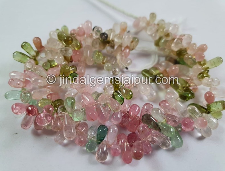 Afghan Tourmaline Smooth Drops Beads