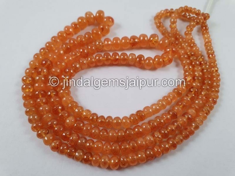 Mandarin Garnet Smooth Roundelle Beads