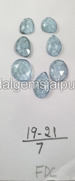 Aquamarine Rose Cut Slices