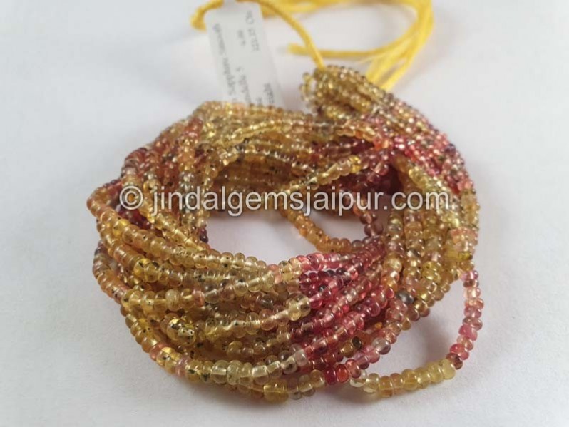 Sapphire Shaded Smooth Roundelle Beads
