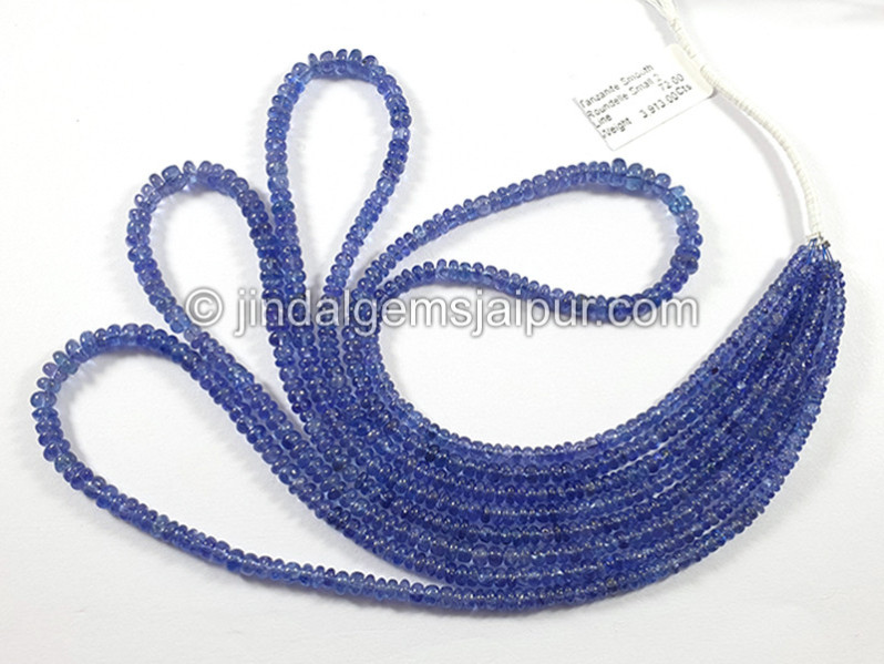 Tanzanite Smooth Roundelle Shape Small Beads