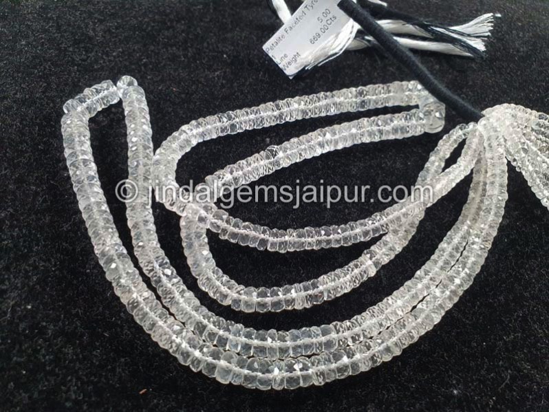 Petalite Faceted Tyre Shape Beads