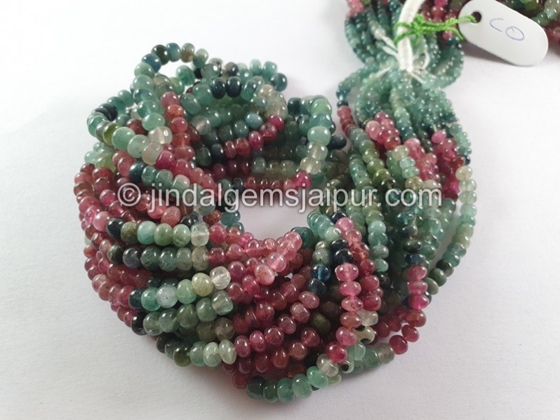 Tourmaline Smooth Roundelle Beads -- TURA467