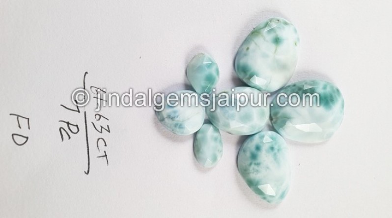 Larimar Rose Cut Slices -- DELAR2