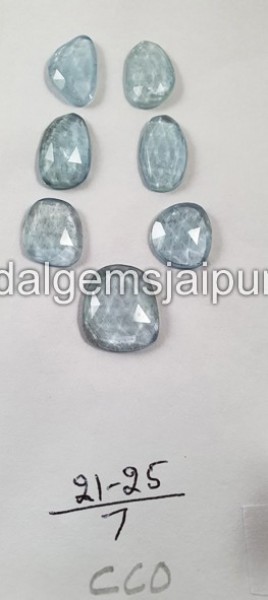 Aquamarine Rose Cut Slices