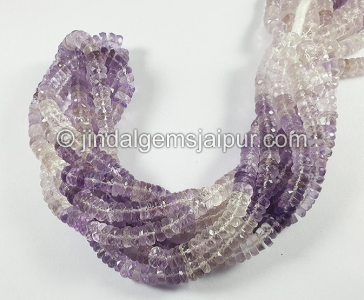 Amethyst Shaded Faceted Tyre Shape Beads