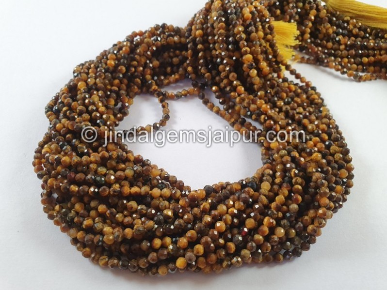 Tiger Eye Faceted Round Beads