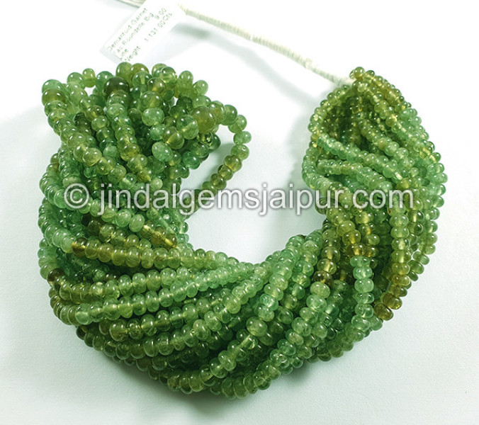 Demantoid Garnet Faceted Roundelle Shape Big Beads