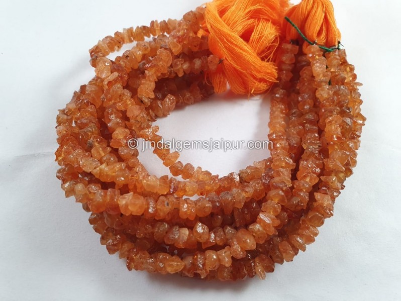 Mandarin Garnet Rough Nugget Beads
