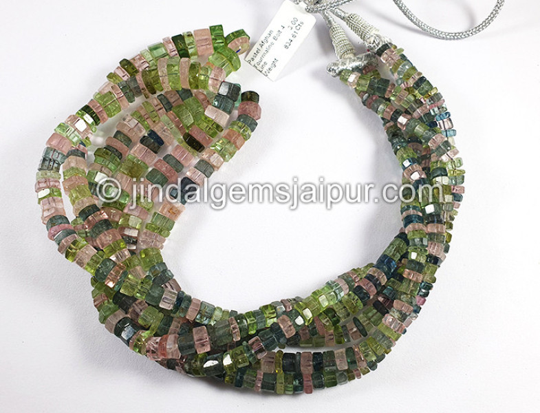 Pastel Afghan Tourmaline Bolt Shape Beads