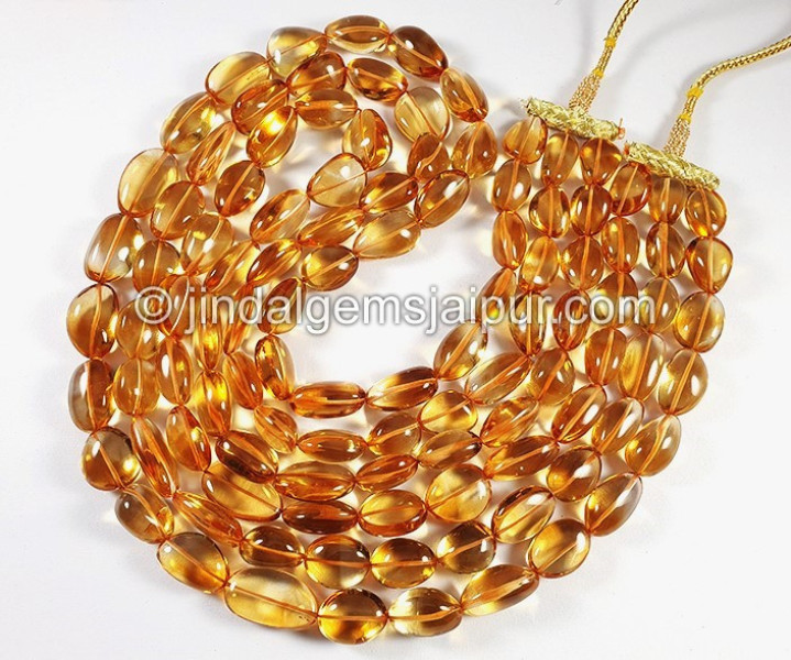 Madeira Citrine Smooth Nugget Shape Beads