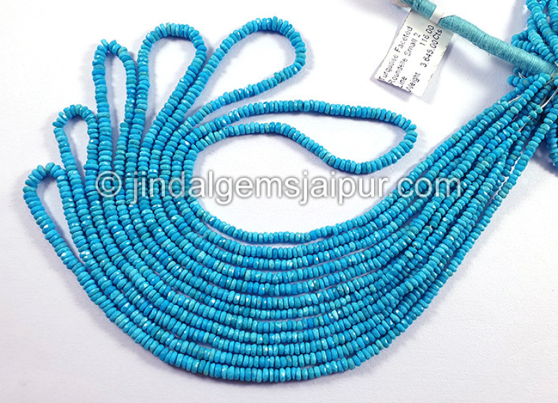 Turquoise Faceted Roundelle Shape Beads