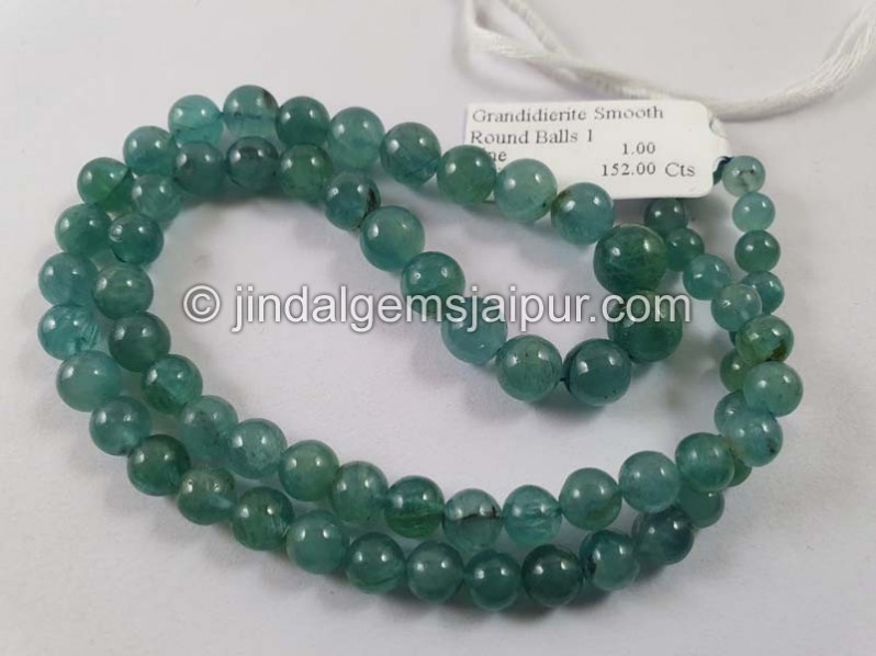 Paraiba Grandidierite Smooth Round Balls Beads