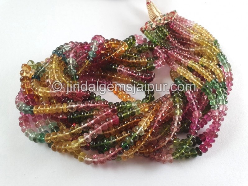Tourmaline Smooth Roundelle Beads