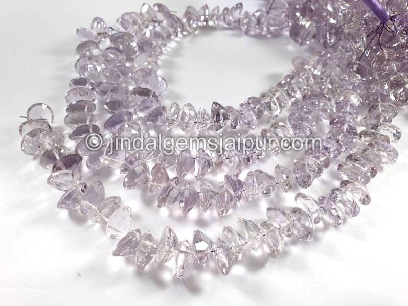 Pink Amethyst Cut Oval Big Shape Beads