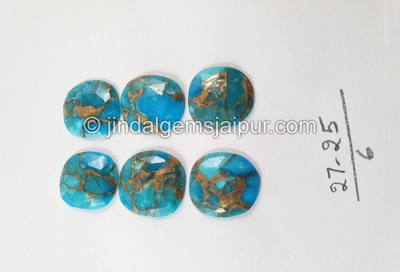 Copper Mohave Turquoise Rose Cut Slices