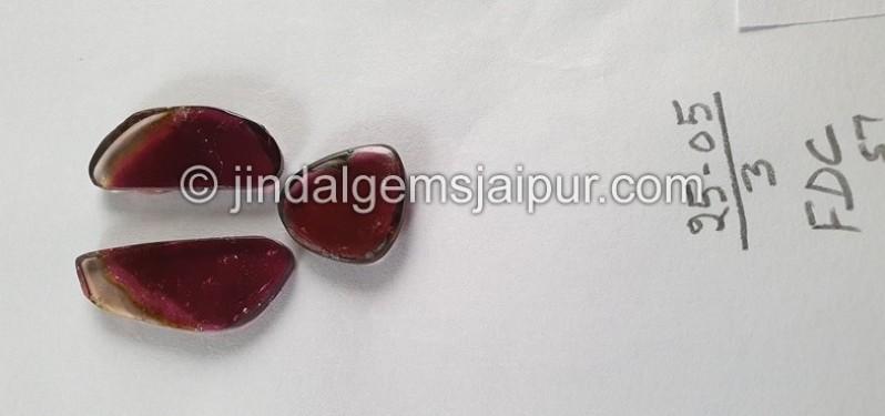 Watermelon Tourmaline Smooth Slices -- DETUR211