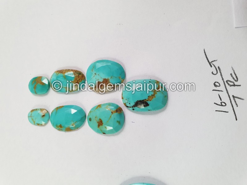 Golden Spiderweb Turquoise Rose Cut Slices