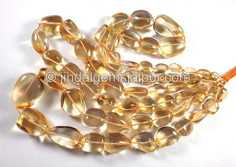 Citrine Smooth Nugget Shape Small Beads