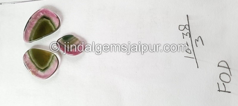 Watermelon Tourmaline Smooth Slices -- DETUR109