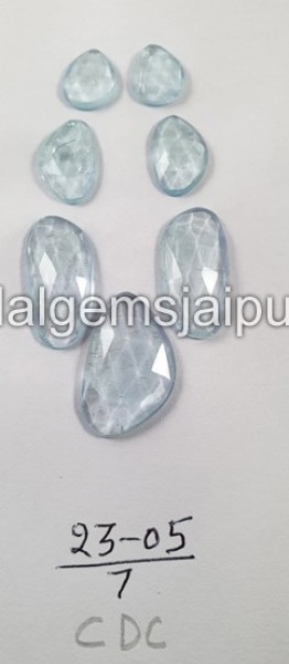 Aquamarine Rose Cut Slices
