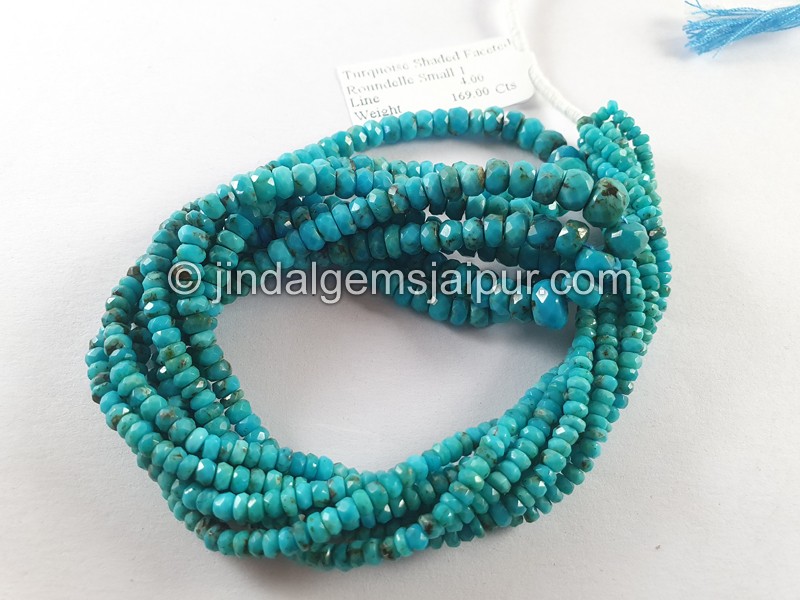 Turquoise Faceted Roundelle Shape Beads