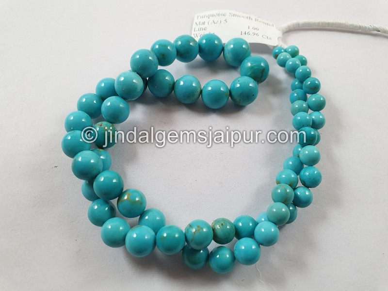 Turquoise Smooth Round Ball Beads