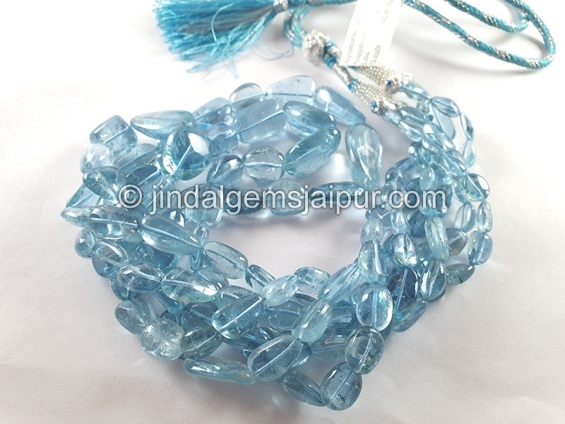 Aquamarine Smooth Nugget Beads