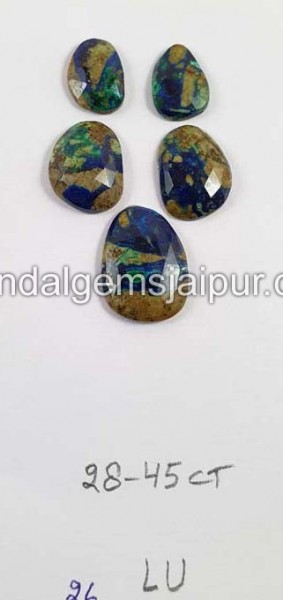 Azurite Malachite Rose Cut  -- DEAZMT32