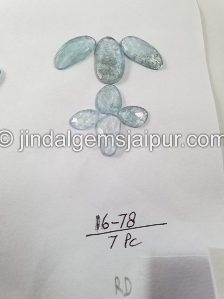 Aquamarine Rose Cut Slices