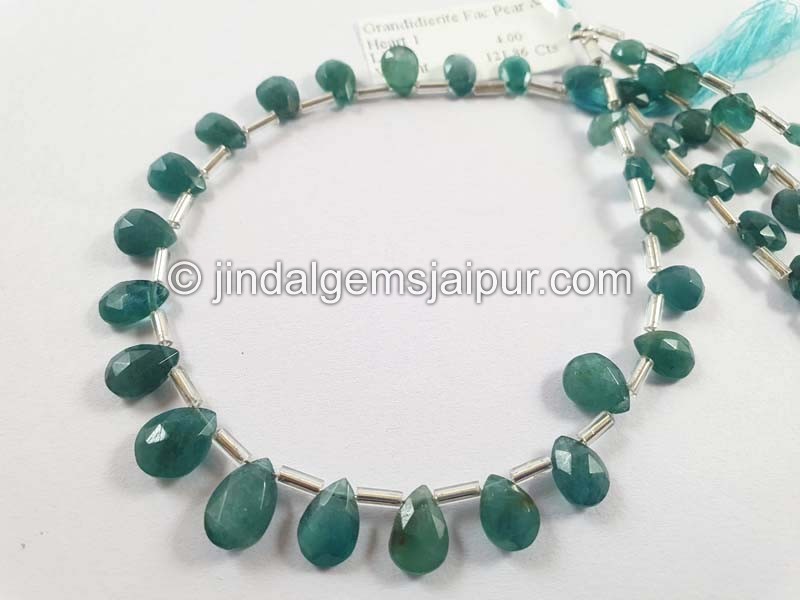 Grandidierite Faceted Pear Beads