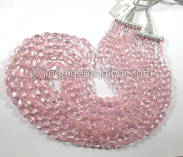 Pink Morganite Smooth Oval Nuggests Shape Beads