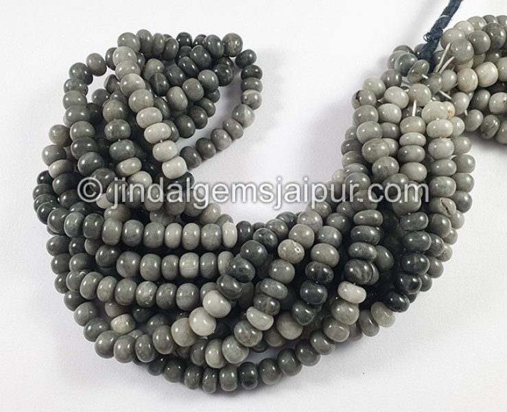 Grey Chrysoberyl Smooth Roundelle Shape Beads
