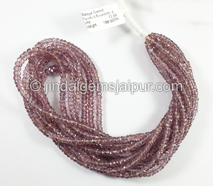 Malaya Garnet Faceted Roundelle Shape Beads