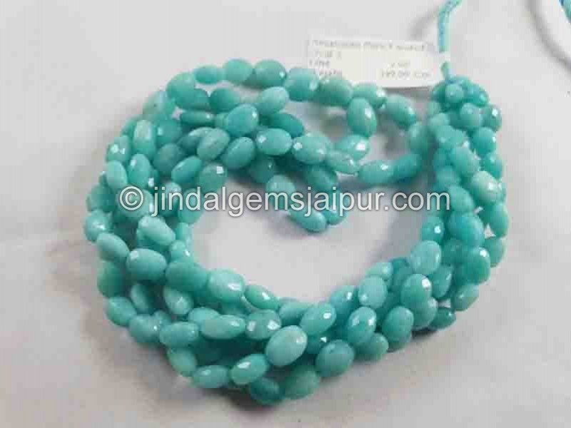 Peruvian Amazonite Faceted Oval Beads