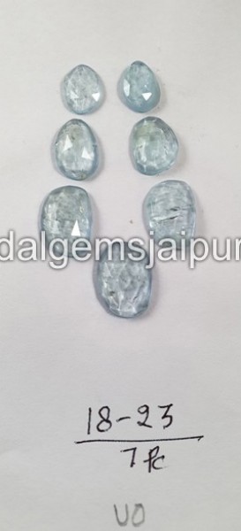 Aquamarine Rose Cut Slices
