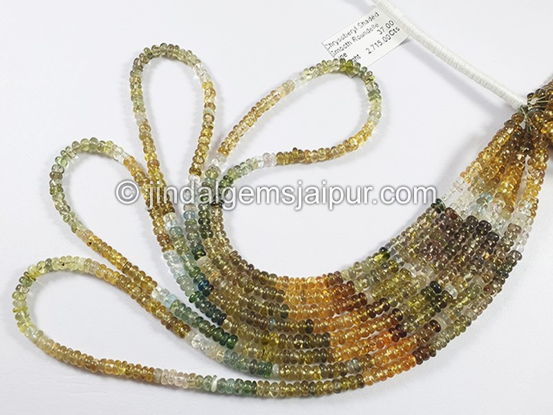 Chrysoberyl Shaded Smooth Roundelle Shape Beads