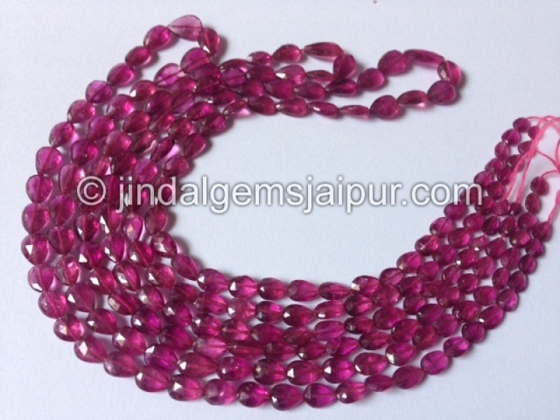 Rubellite Tourmaline Faceted Pear Shape Beads