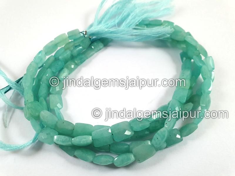 Amazonite Faceted Chicklet Beads