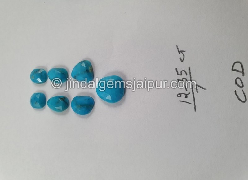 Black Spiderweb Turquoise Rose Cut Slices