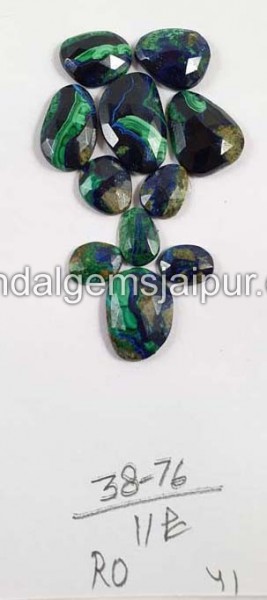 Azurite Malachite Rose Cut  -- DEAZMT17