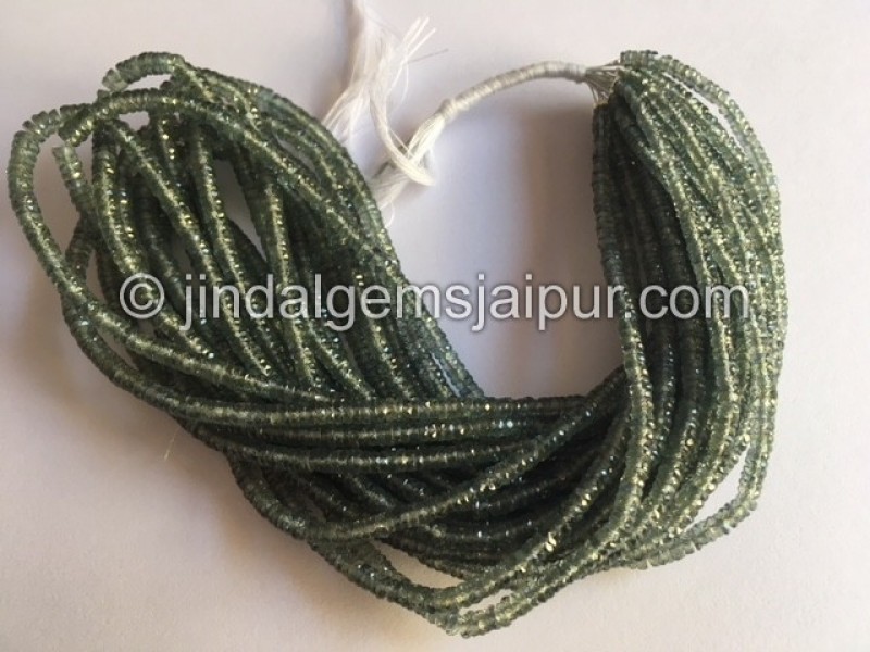 Songea Green Sapphire Faceted Tyre Beads