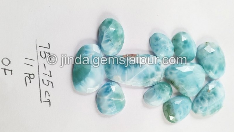 Larimar Rose Cut Slices